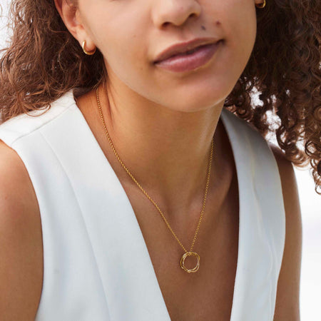 Karma Circle Necklace Gold